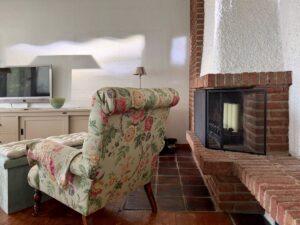 Wohnzimmer mit Kamin
