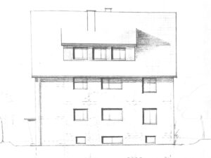 Skizze Haus Rückseite