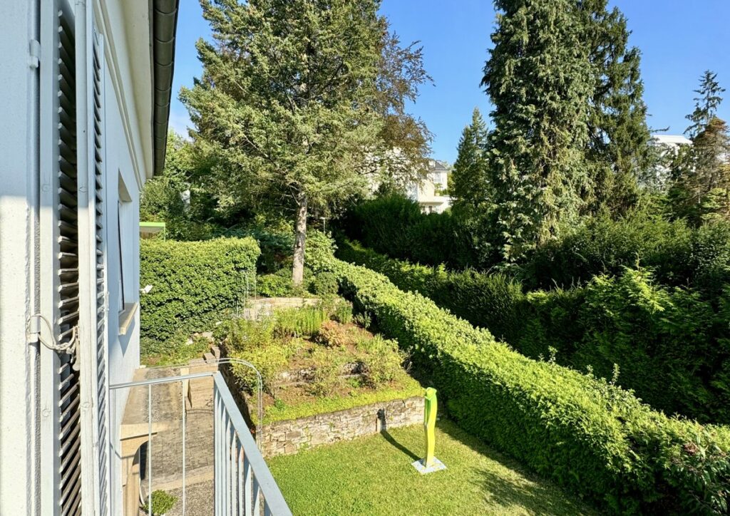 Seitliche Gartenansicht