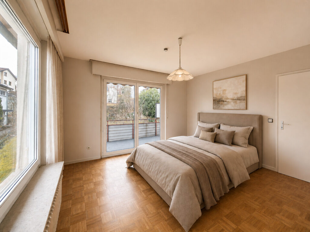 OG Schlafzimmer mit KI modernisiert