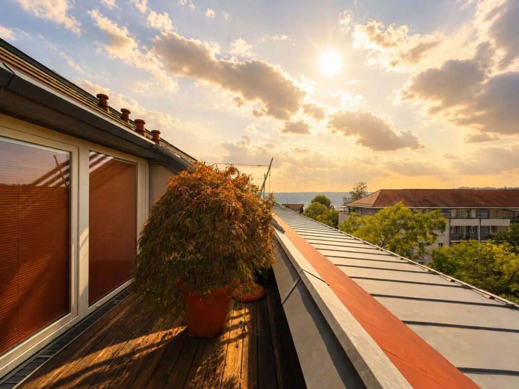 Weitblick von beiden Dachterrassen
