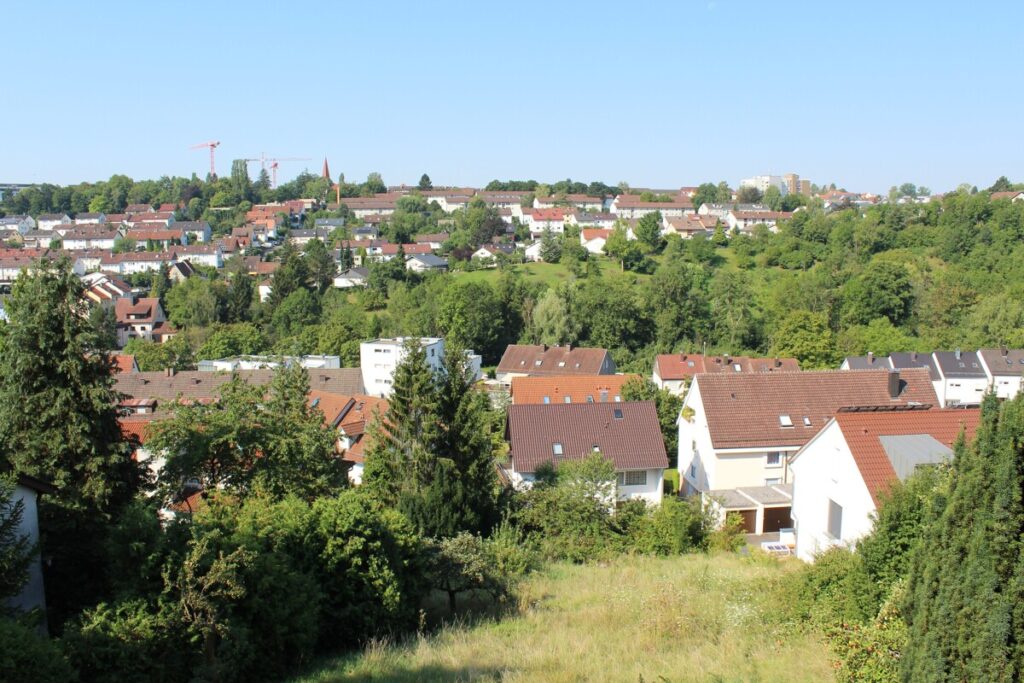 Grundstücksansicht aus der Bodenperspektive
