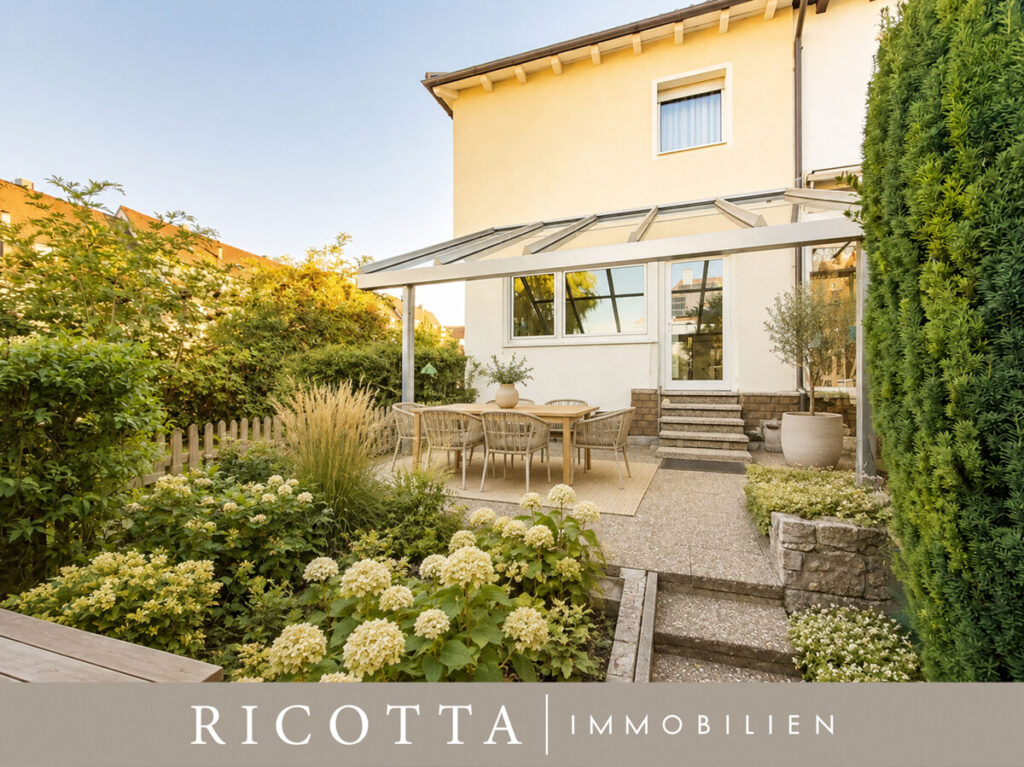 EG Terrasse und Garten mit KI visualisiert