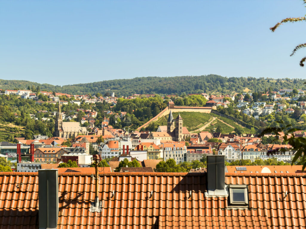 Blick auf die Esslinger Burg aus dem Hang-Garten