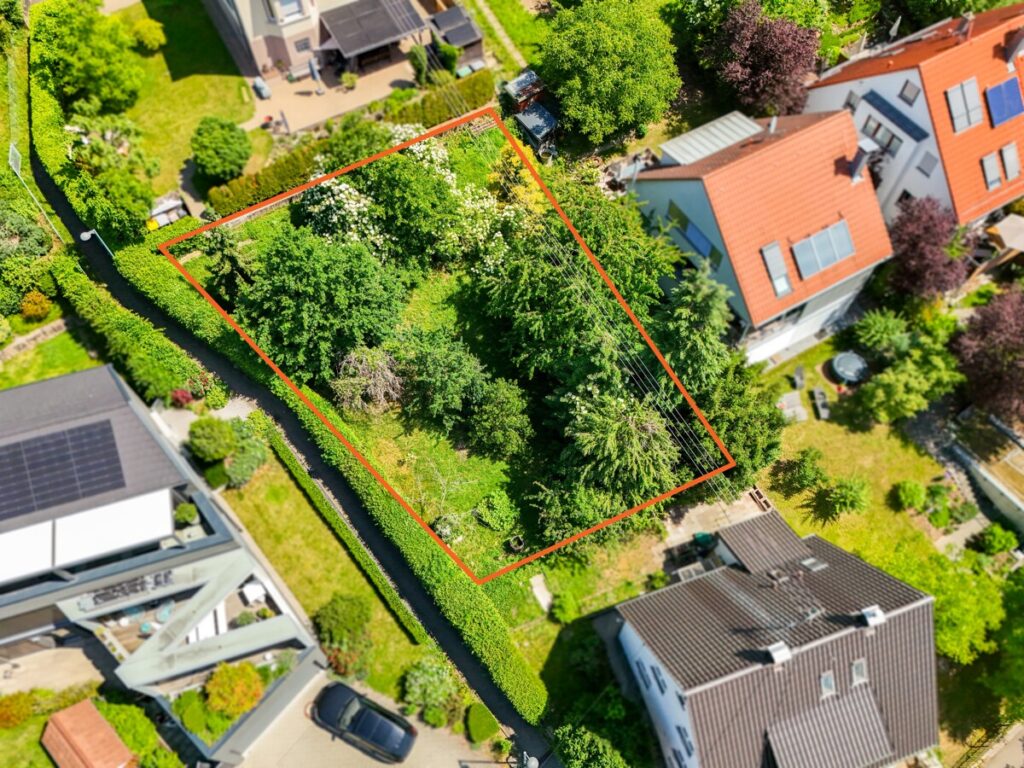Baugrundstück markiert