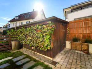 Gartensauna in Hütte